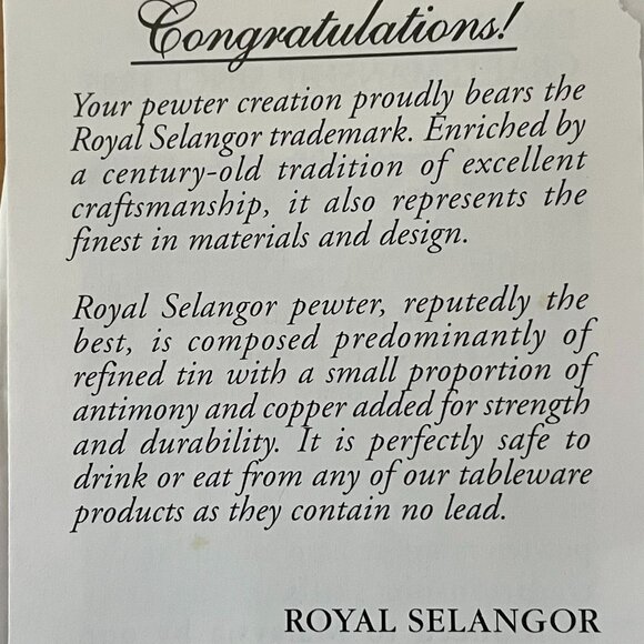 🌻 Vintage Royal Selangor "Sunflower" Pewter & Glass 18-Piece Goblet Set - Picture 5 of 6